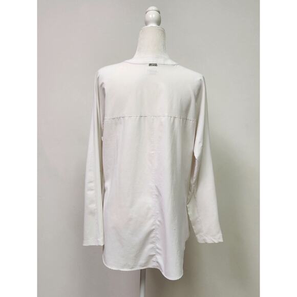 Jofit Women's  golf Mandarin Collar Shirt Long Sleeve White Size Large EUC - Picture 3 of 7